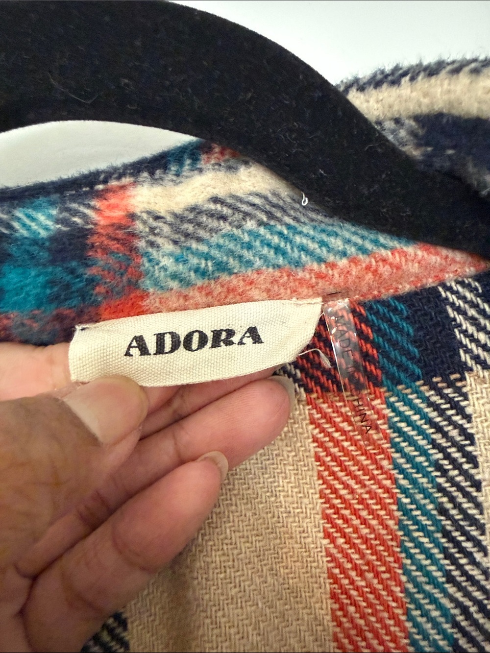 ADORA Plaid flannel shacket - Picture 2 of 5